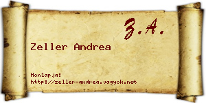 Zeller Andrea névjegykártya