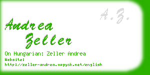 andrea zeller business card